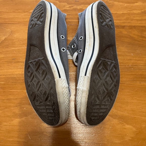 Dark Grey Converse Low Tops - Picture 2 of 3